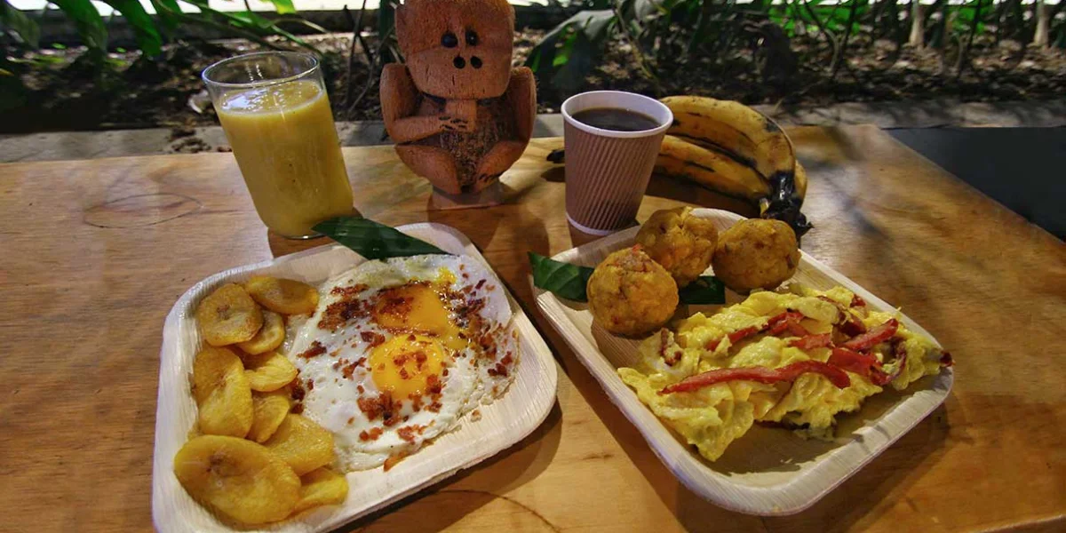 Traditional amazonian breakfast in Peru