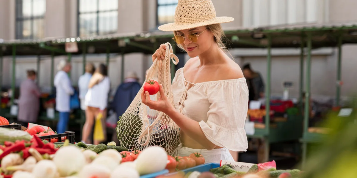 Traveler buying local goods at Peruvian market - demonstrating daily travel costs in Peru - Peru Bucket List