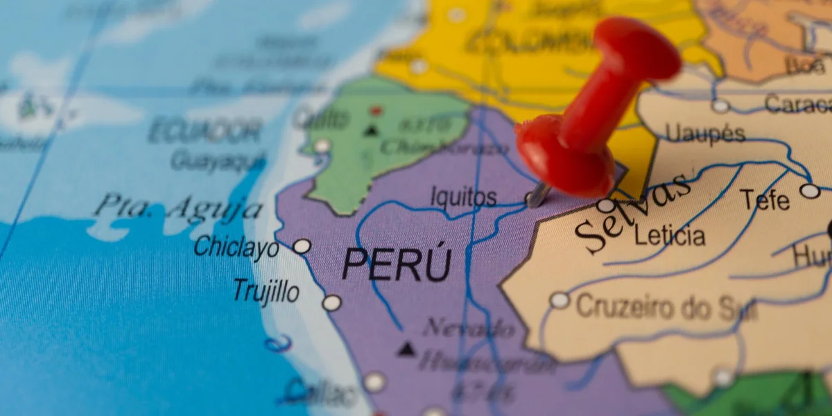 Map of Peruvian Amazon regions Iquitos