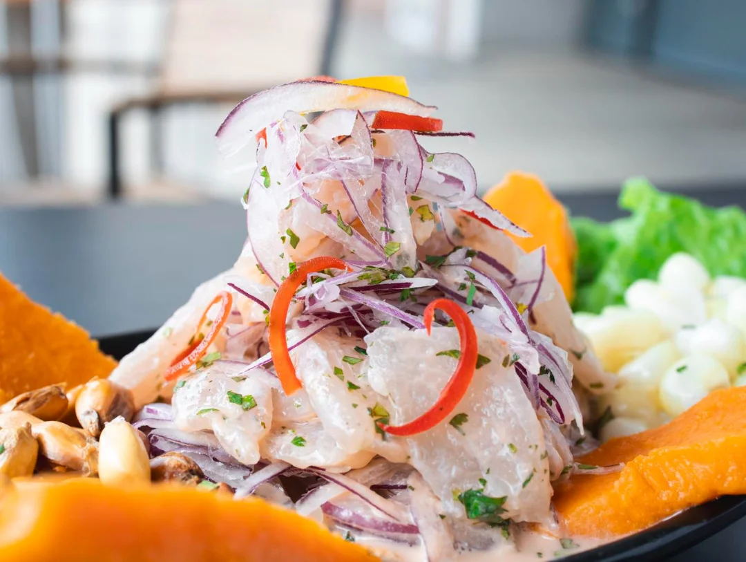 Fresh Peruvian ceviche tasting during a Lima Food Tour featuring authentic coastal cuisine and local seafood specialties