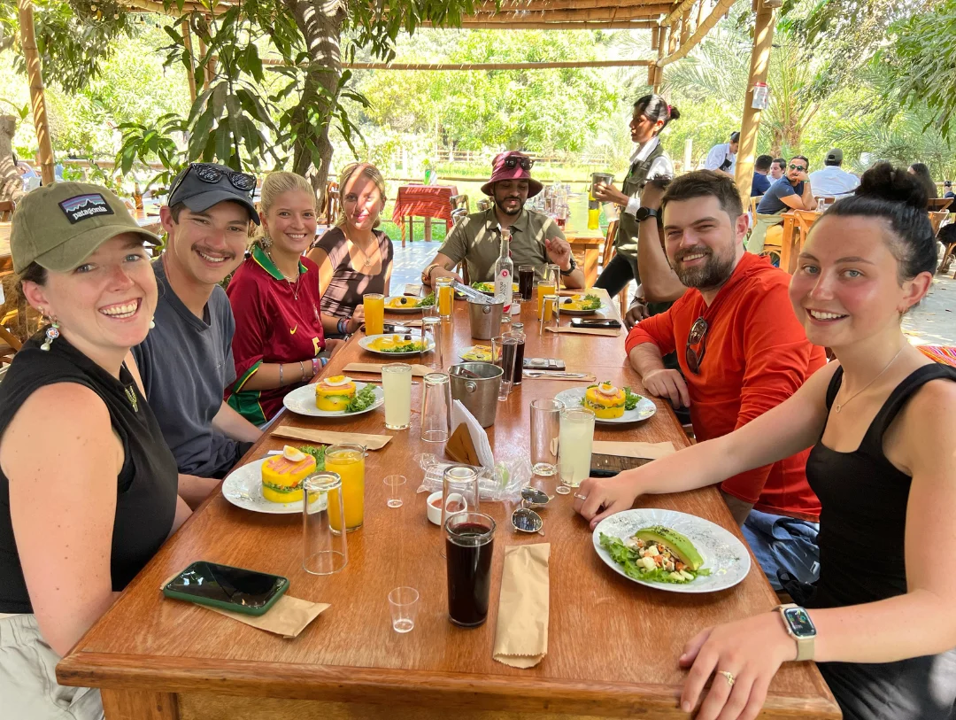 Traditional Peruvian lunch at a vineyard in Ica during a Paracas and Huacachina tour
