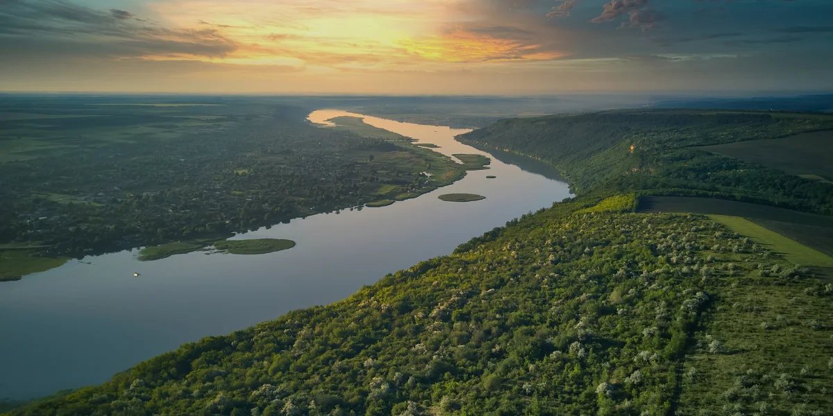 Amazon rainforest and river landscape near Puerto Maldonado Peru